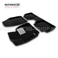 Текстильные 3D коврики Euromat3D Lux в салон для Hyundai Elantra (2011-2015) № EM3D-002701