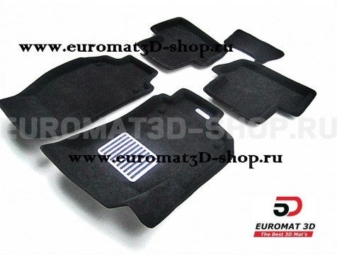 Текстильные 3D коврики Euromat3D Lux в салон для Opel Zafira B (2005-2012) № EM3D-003811