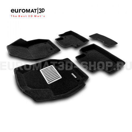 Текстильные 3D коврики Euromat3D Lux в салон для Volvo S 80 (2006-) № EM3D-005507