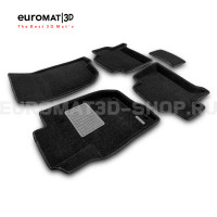 Текстильные 3D коврики Euromat3D Business в салон для Mitsubishi Pajero Sport (2008-2014) № EMC3D-003612