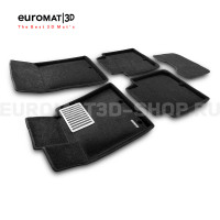 Текстильные 3D коврики Euromat3D Lux в салон для Kia Quoris (2014-) № EM3D-002928