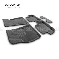 Текстильные 3D коврики Euromat3D Business в салон для Audi Q5 (2008-2016) № EMC3D-001104G Серые