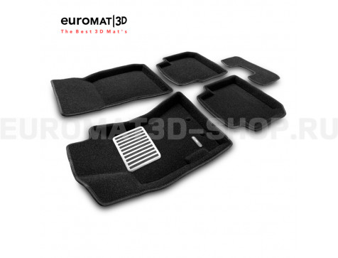 Текстильные 3D коврики Euromat3D Lux в салон для Subaru Forester (2005-2008) № EM3D-004700