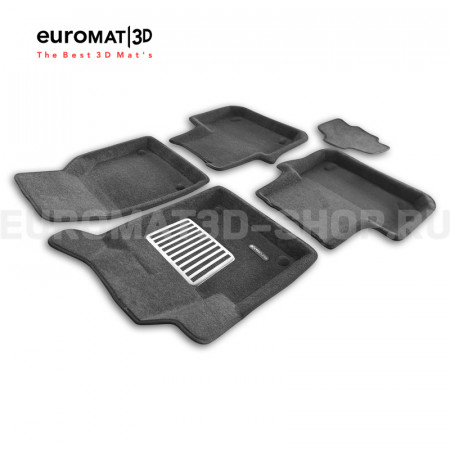 Текстильные 3D коврики Euromat3D Lux в салон для Land Rover Discovery Sport (2015-) № EM3D-003107G Серые