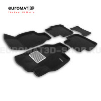 Текстильные 3D коврики Euromat3D Lux в салон для Skoda Kodiaq (2024-) № EM3D-004514