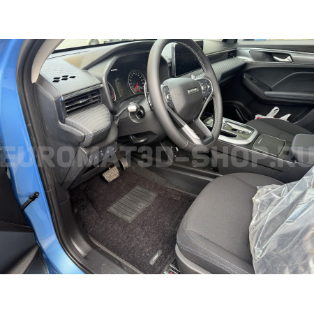 Текстильные 3D коврики Euromat3D Business в салон для Haval Jolion (2021-) (полный привод) № EMC3D-001473