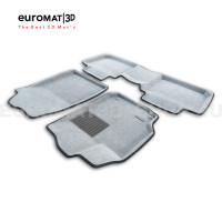 Текстильные 3D коврики Euromat3D Business в салон для Toyota Camry V50 (2011-2017) № EMC3D-005104S Светло-серые
